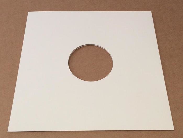 Конверт для виниловых пластинок 12inch, внешний, картонный, белый