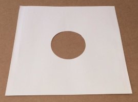 Конверт для виниловых пластинок 12inch, внутренний, бумажный, белый